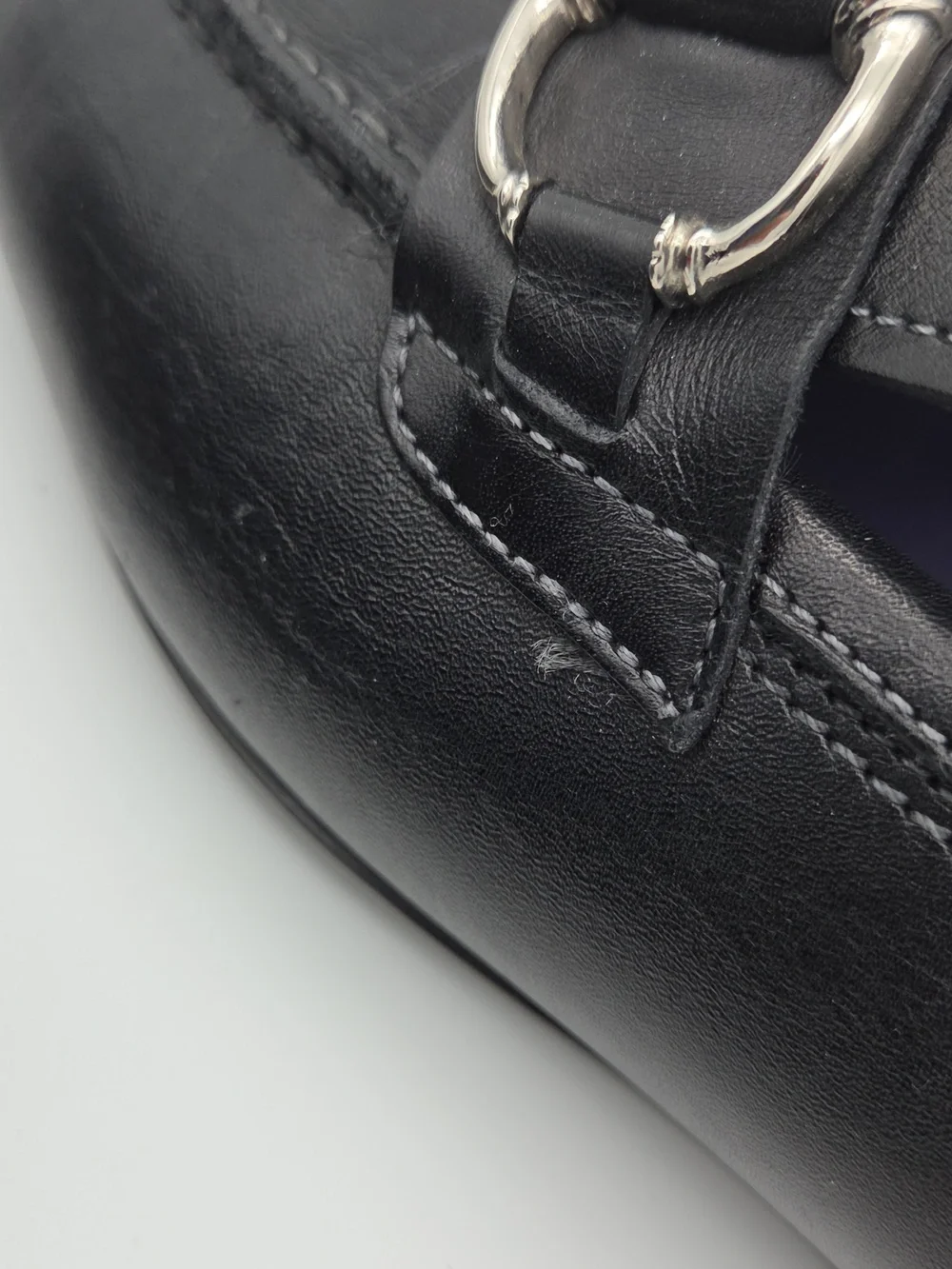 Santoni black leather
